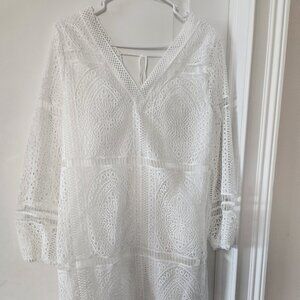 Lace Crochet Mini Cover up